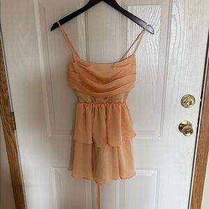 Lucy in the Sky Apricot Layered Dress
